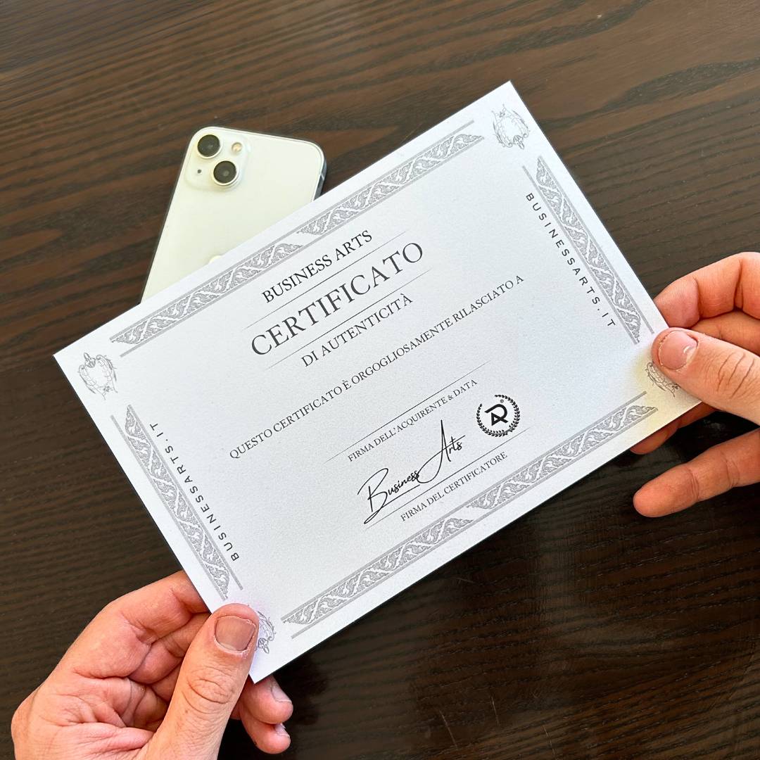 business arts certificato di autenticità