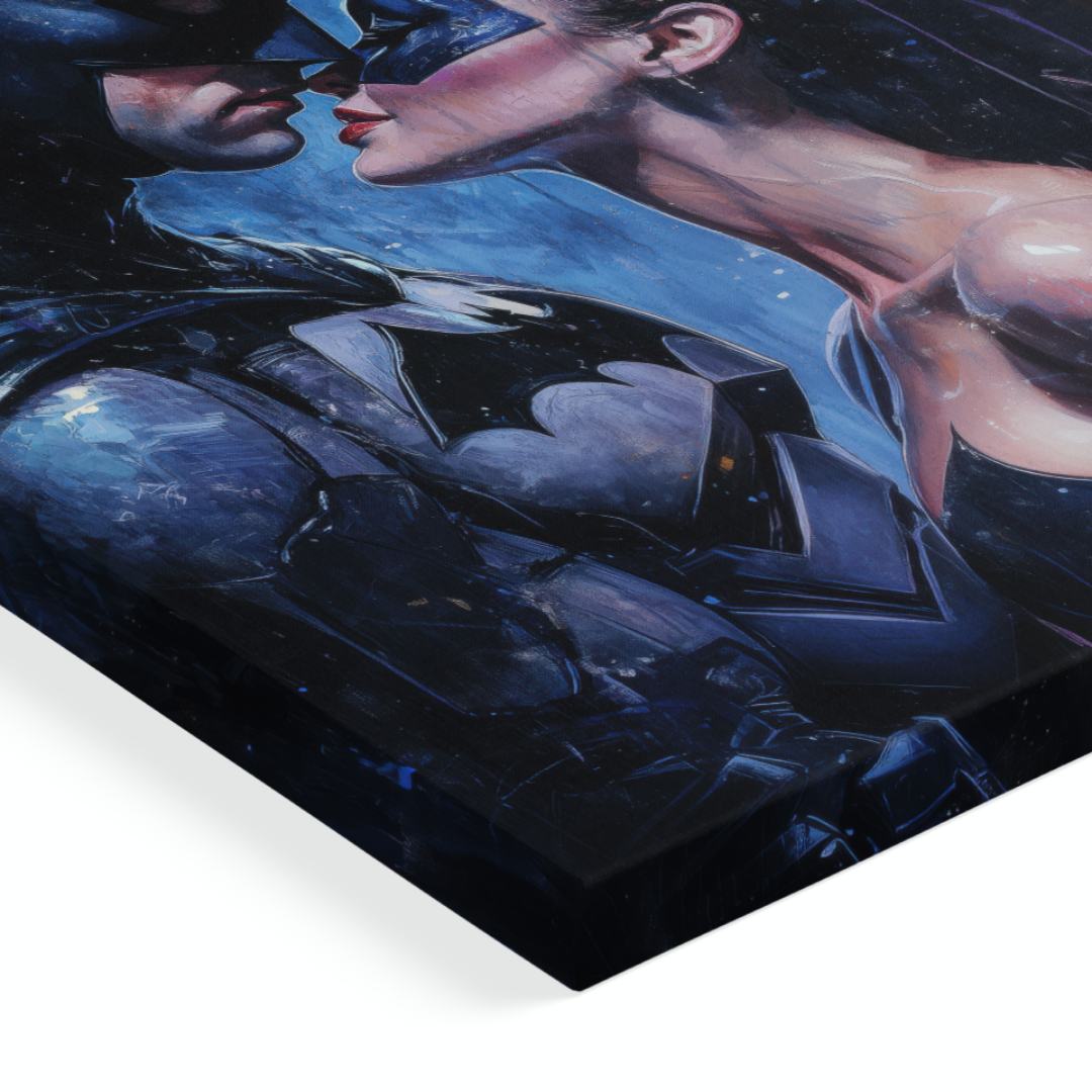 dettaglio quadro moderno batman catwoman bacio amore