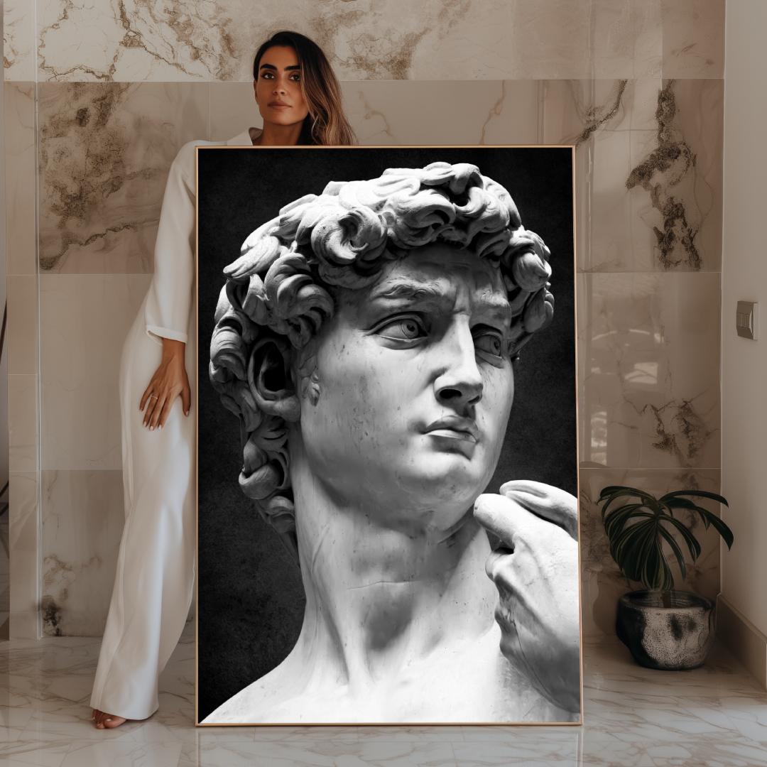 donna quadro moderno david classicismo epico mitologia marmo elegante sfondo epico