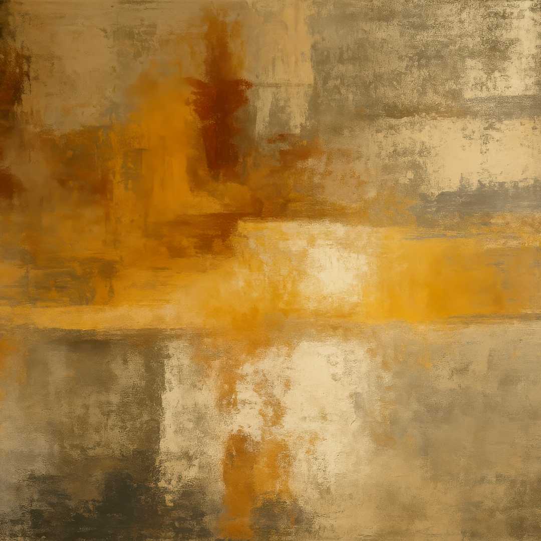quadro moderno astratto giallo arancio beige riflessi dettaglio tela