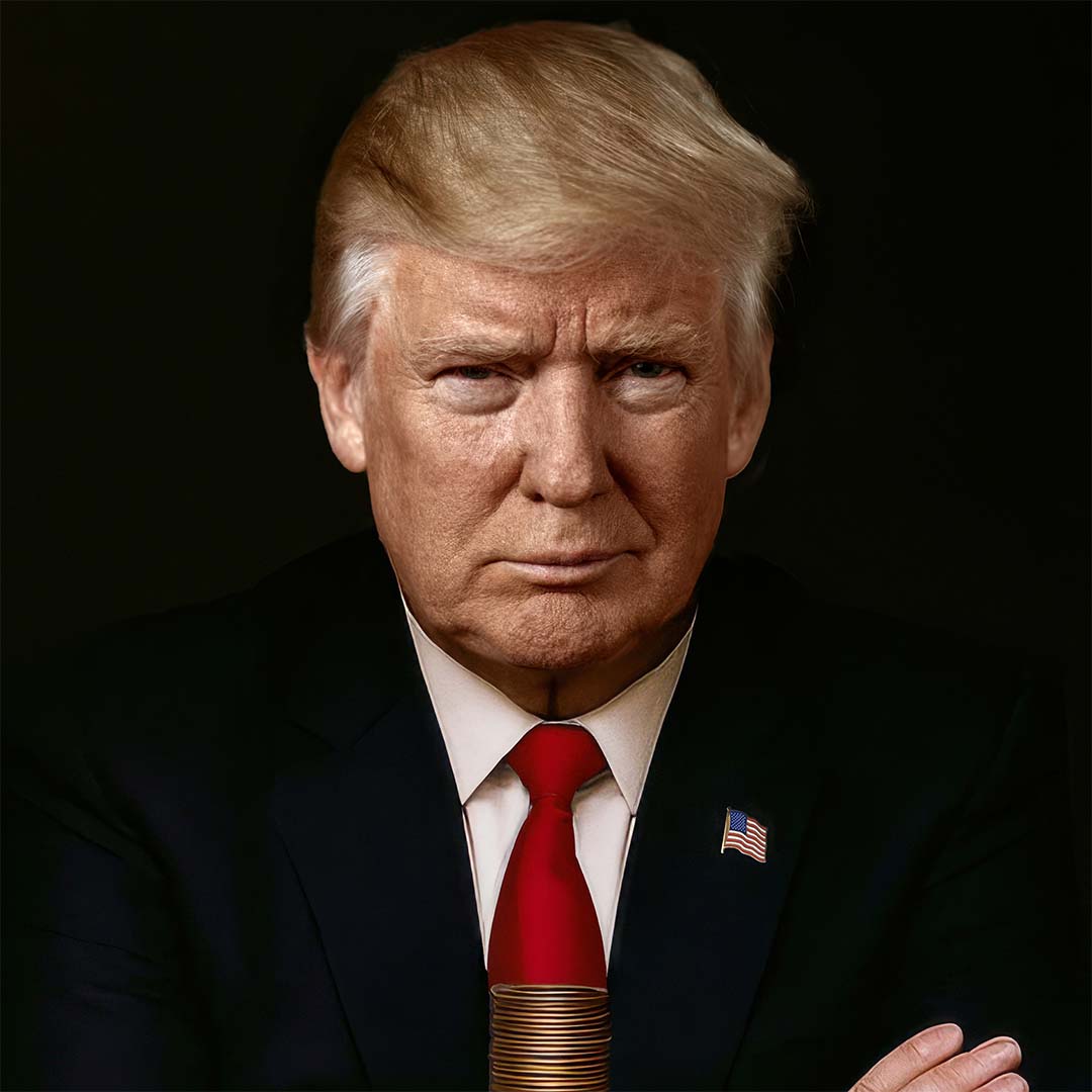 quadro moderno donald trump tavolo poker riunione dettaglio tela
