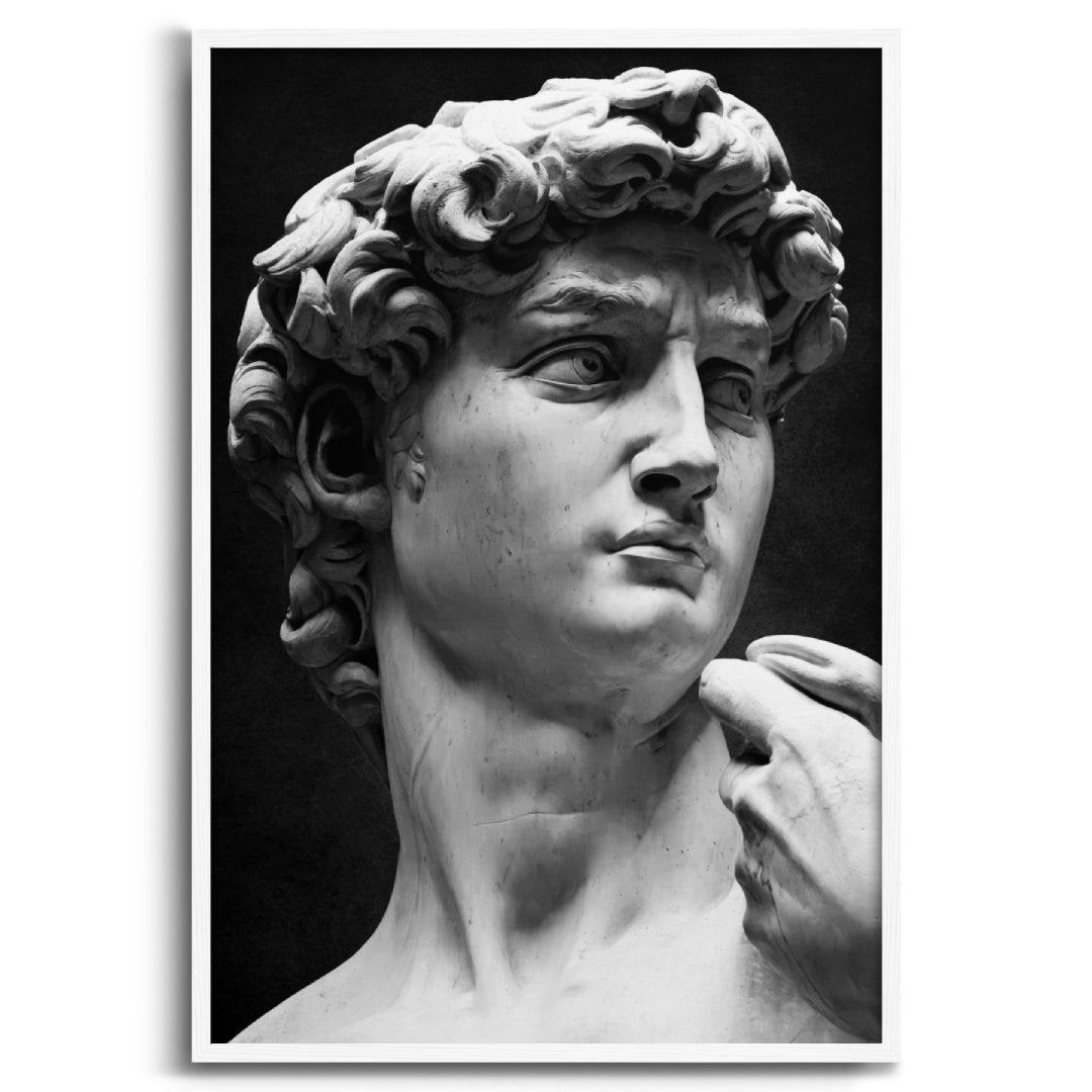 quadro moderno appeso david classicismo epico mitologia sfondo epico cornice bianca