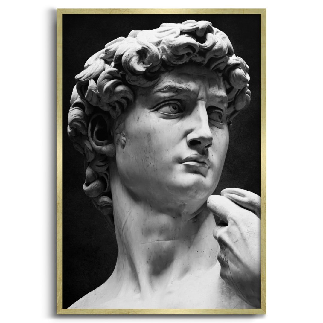 quadro moderno appeso david classicismo epico mitologia sfondo epico cornice oro