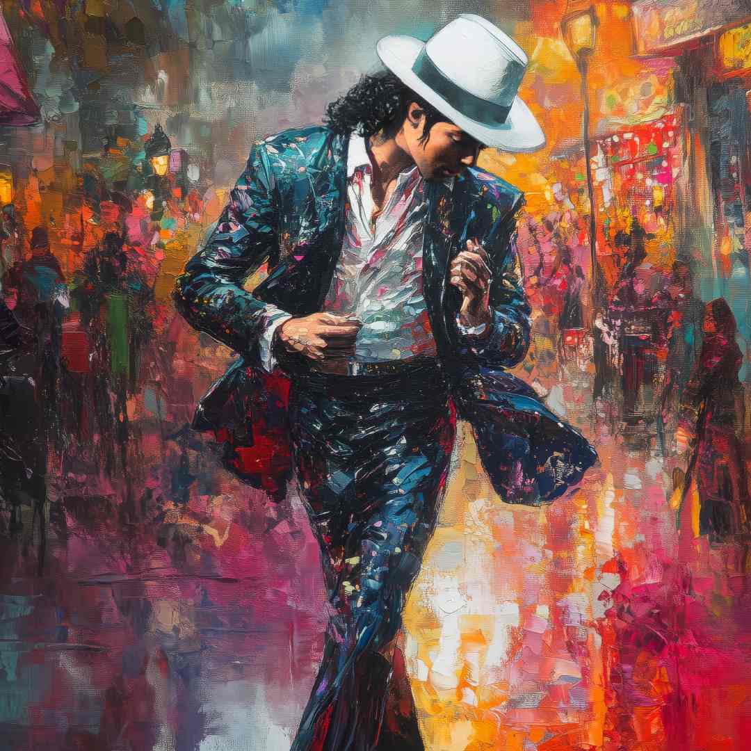 dettaglio ravvicinato stampa su tela moderna michael-jackson colorato musica