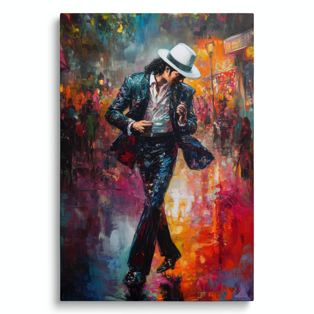 stampa su tela moderna michael-jackson colorato musica sfondo bianco